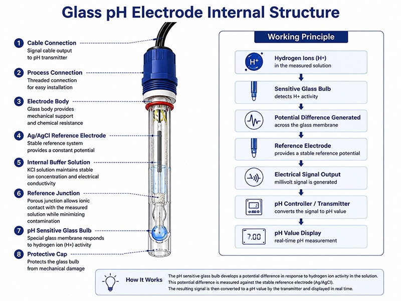 How a pH Electrode Works: Principle, Components & Uses