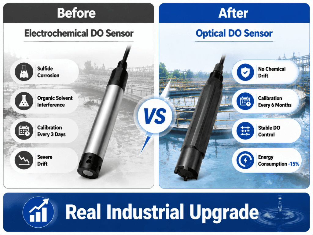 Chemical wastewater optical dissolved oxygen sensor upgrade case