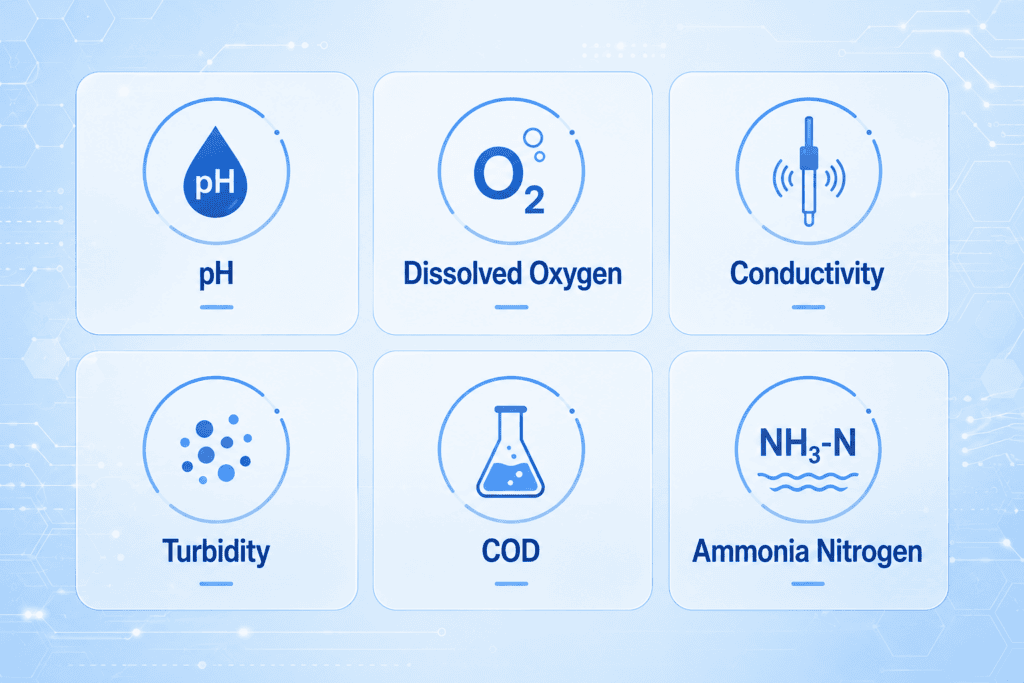 key water quality parameters used in online monitoring systems
