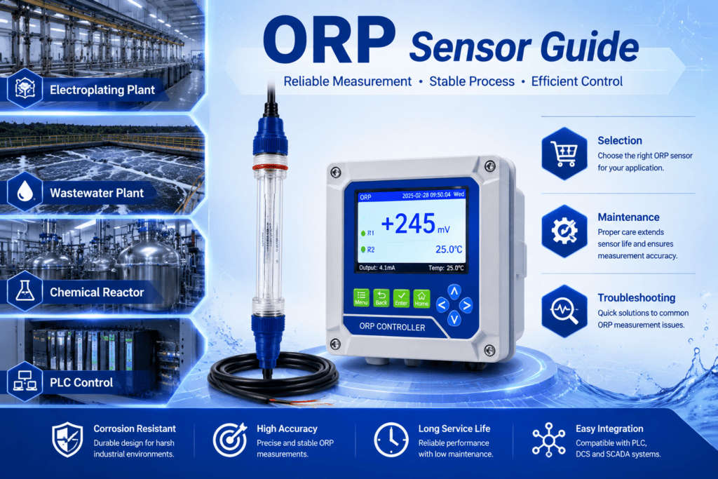 Industrial ORP sensor for online water quality monitoring