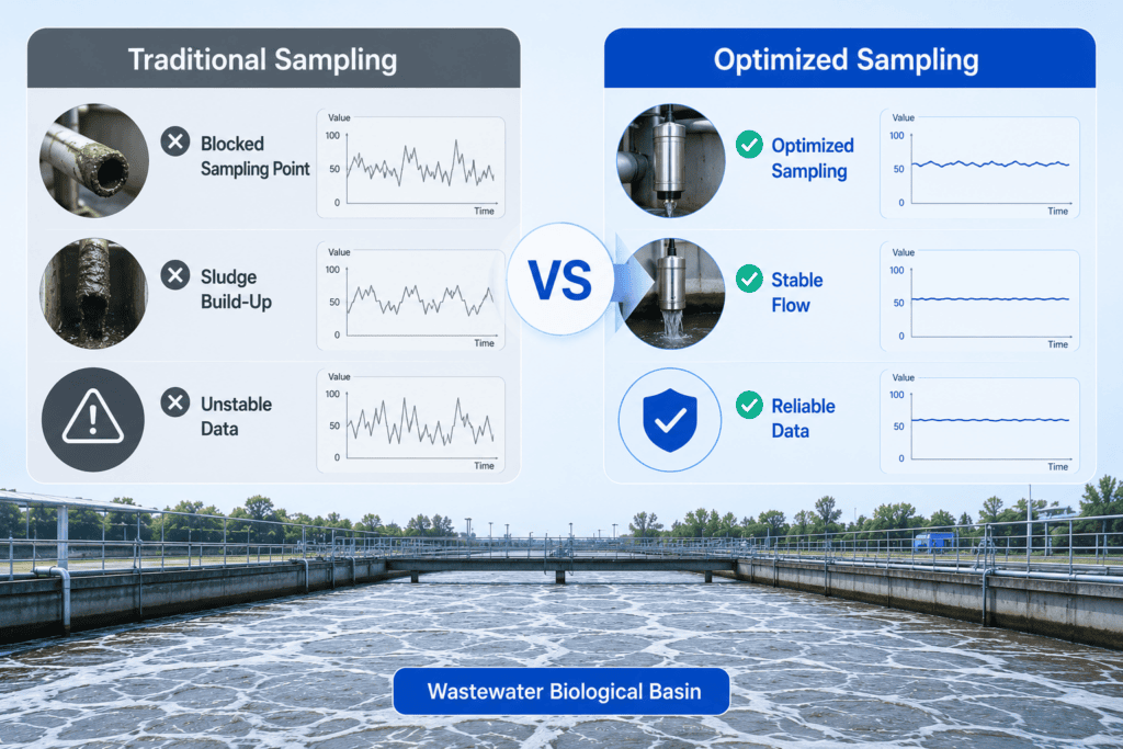 sludge accumulation causing unstable water quality monitoring data
