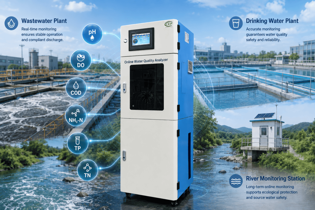 water monitoring system for wastewater treatment and water quality management