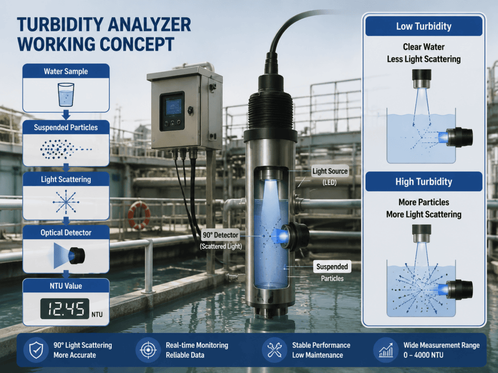 What is a turbidity analyzer and how NTU measurement works